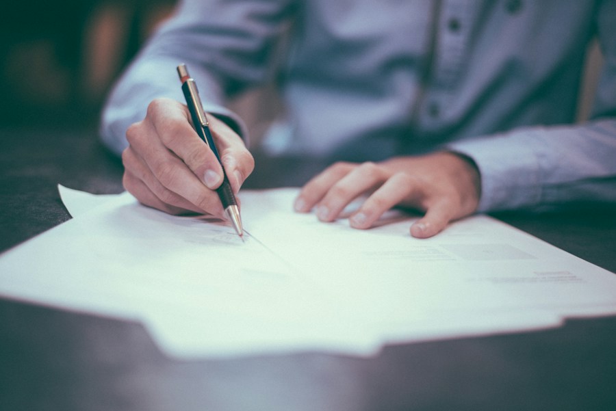 Reviewing and signing financial documents